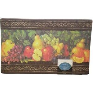 Non Slip Printed Kitchen Floor PVC Cushioned Foam Mat (18"x30") FRUITS MIX, AL
